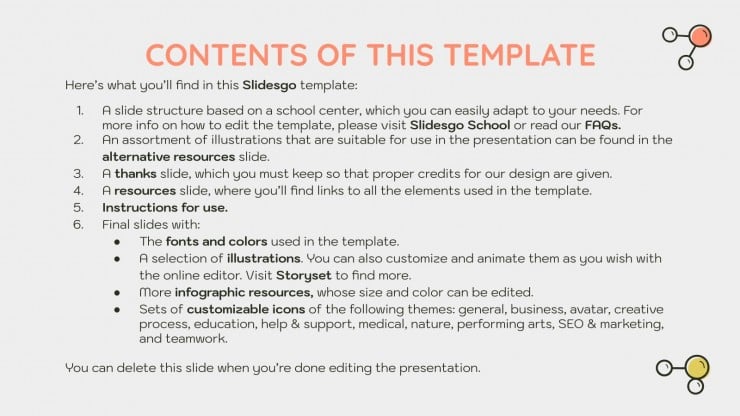 Intempo School Center presentation template 