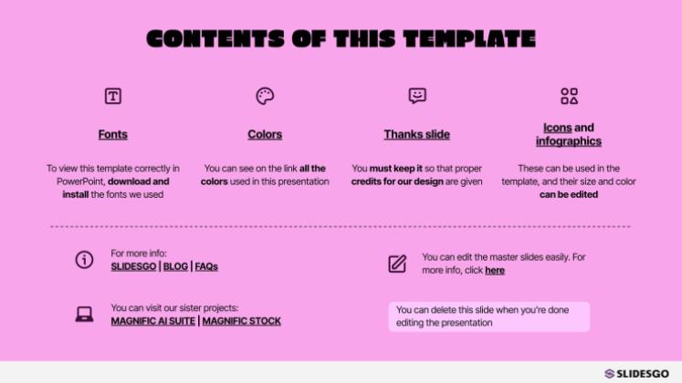 Bold Typography presentation template 