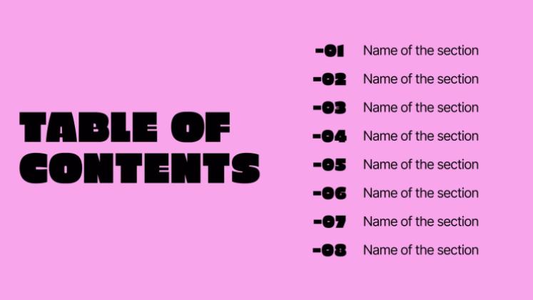 Bold Typography presentation template 