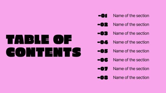 Bold Typography presentation template 