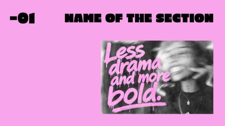 Bold Typography presentation template 