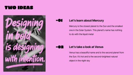 Bold Typography presentation template 