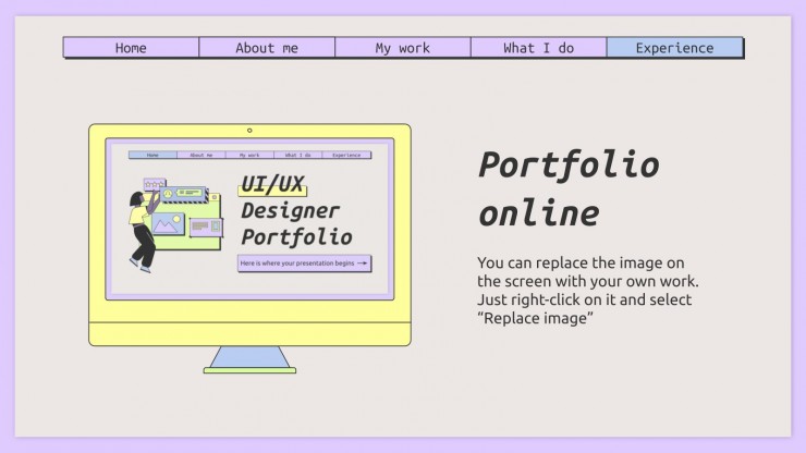 UI/UX 디자이너 포트폴리오 프레젠테이션 템플릿