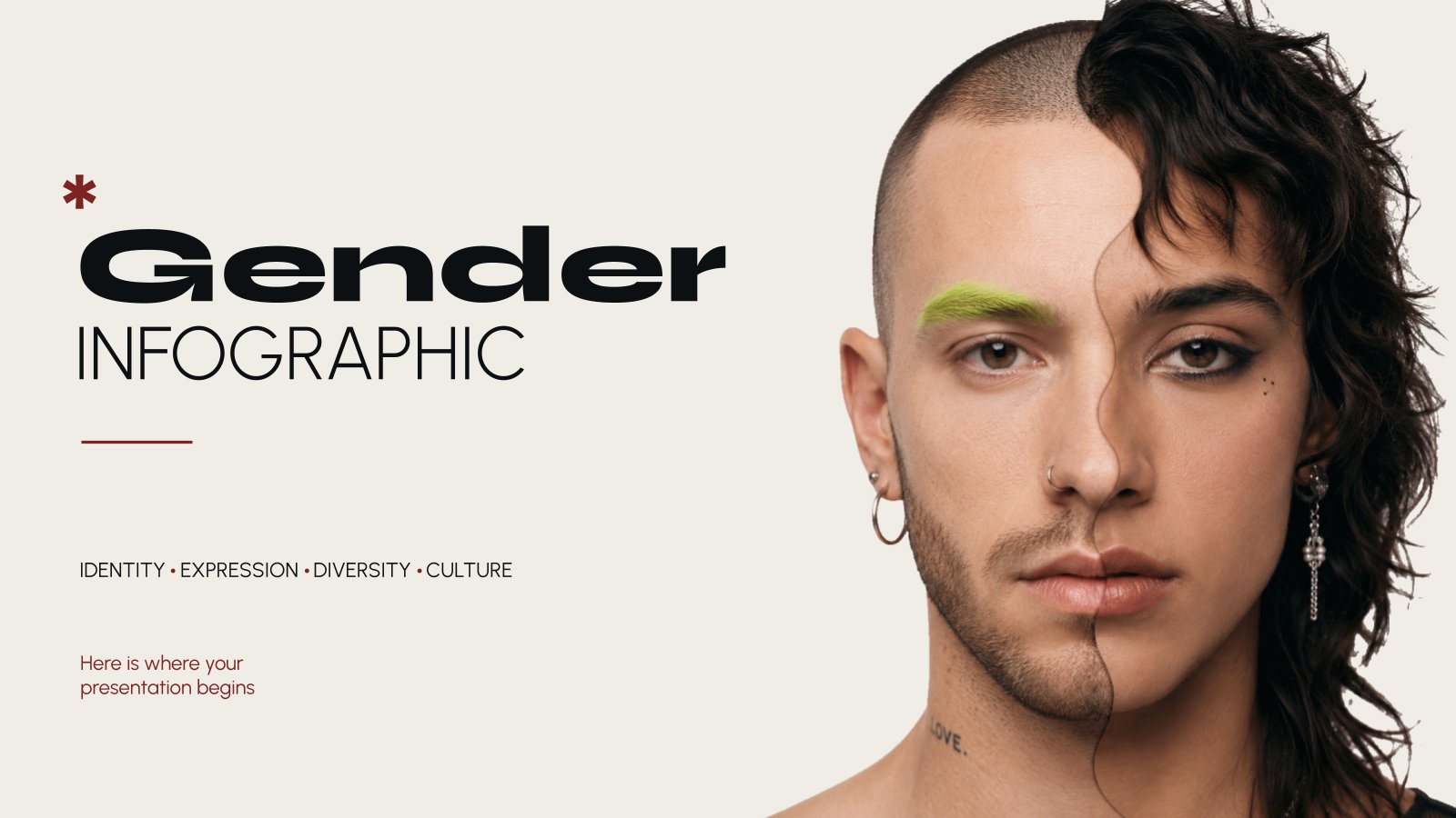 Modelo de apresentação Infográfico de gênero
