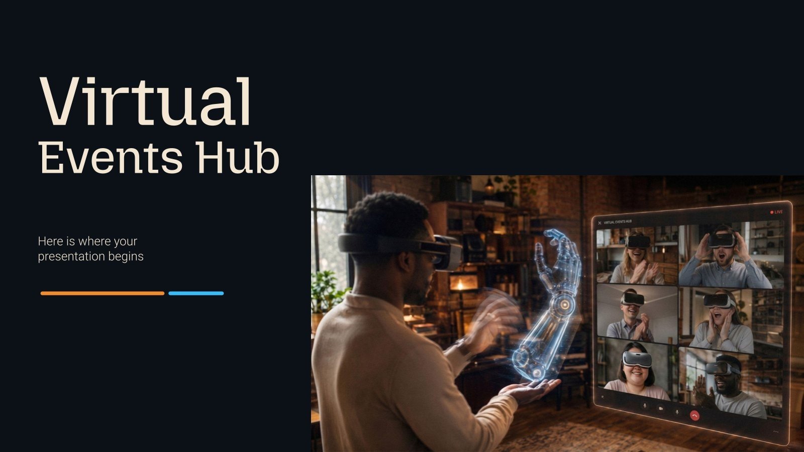 Modelo de apresentação Centro de Eventos Virtuais