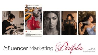 Influencer Marketing Portfolio presentation template 