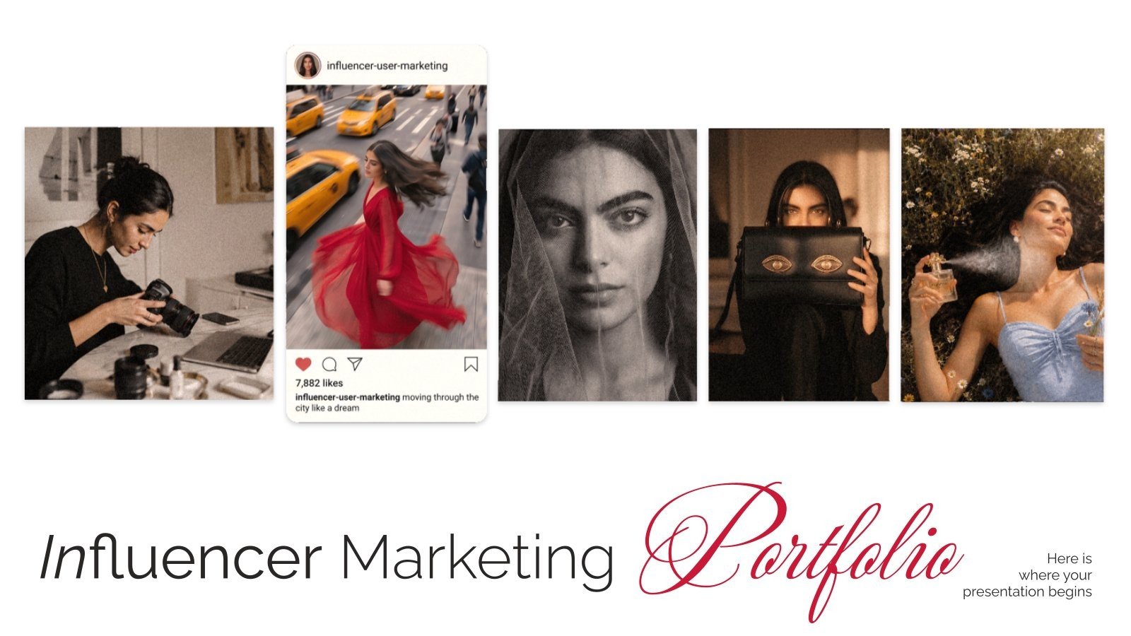 Portfolio de marketing d'influence Modèles de présentation