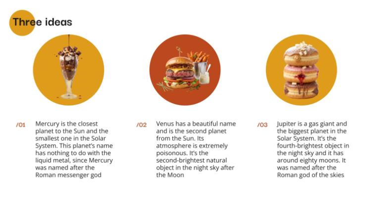 Infographies sur l'alimentation Modèles de présentation