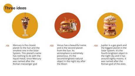 Infographies sur l'alimentation Modèles de présentation