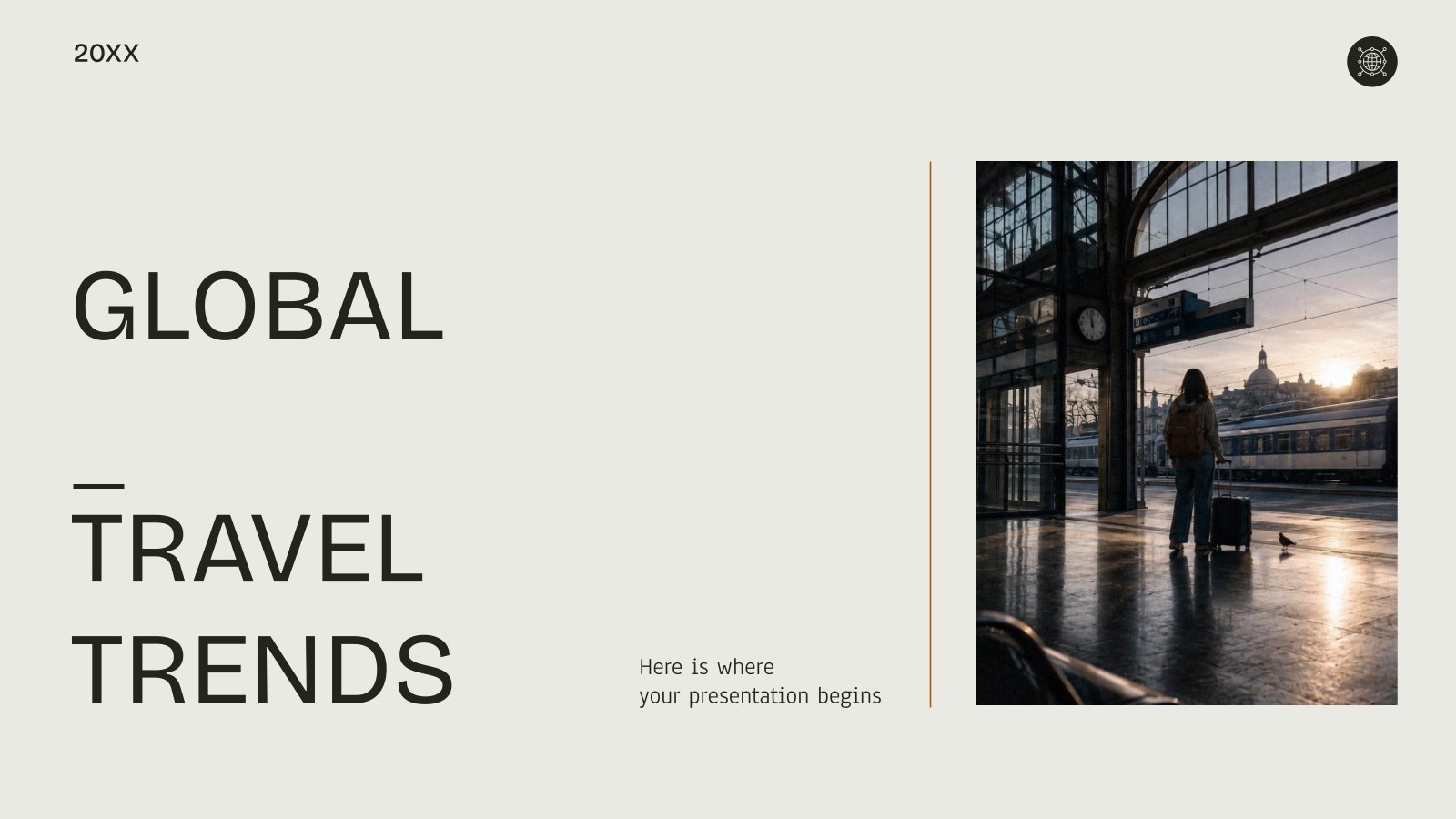 Tendances mondiales du voyage Modèles de présentation
