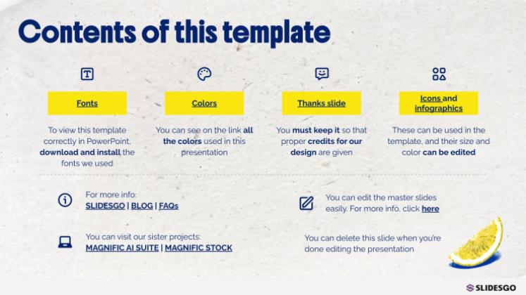 Lemon Fresh presentation template 