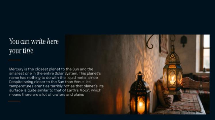 Arabic Lanterns Decor presentation template 