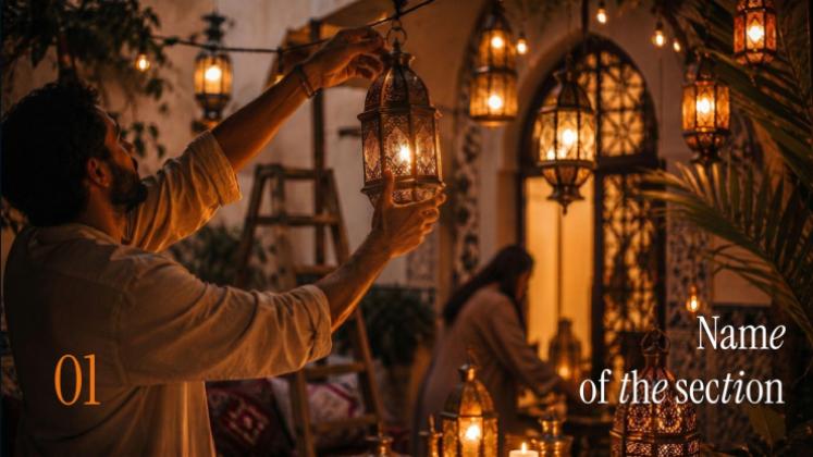Arabic Lanterns Decor presentation template 