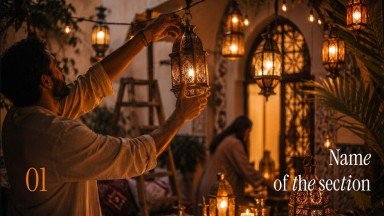 Arabic Lanterns Decor presentation template 