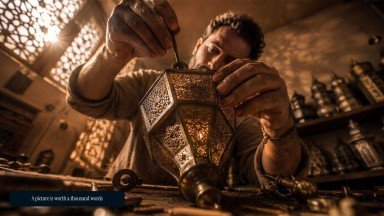 Arabic Lanterns Decor presentation template 