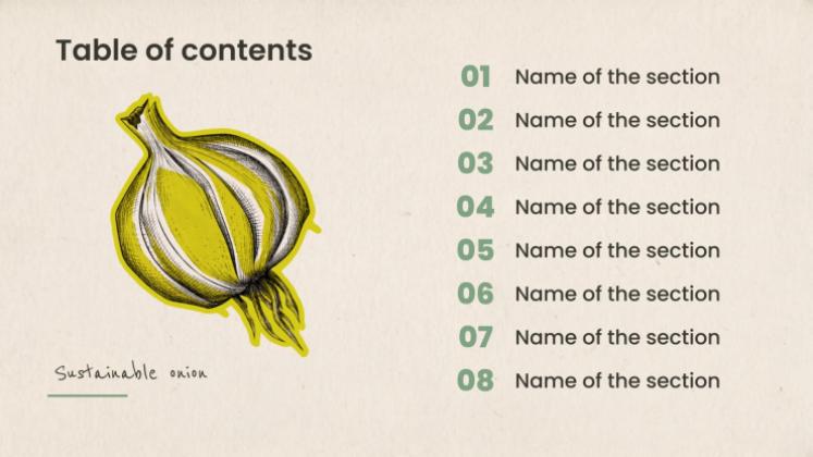 Culinary Sustainability presentation template 