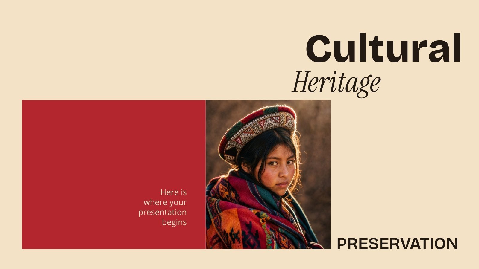 Préservation du patrimoine culturel Modèles de présentation
