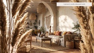 Boho Style Trend presentation template 