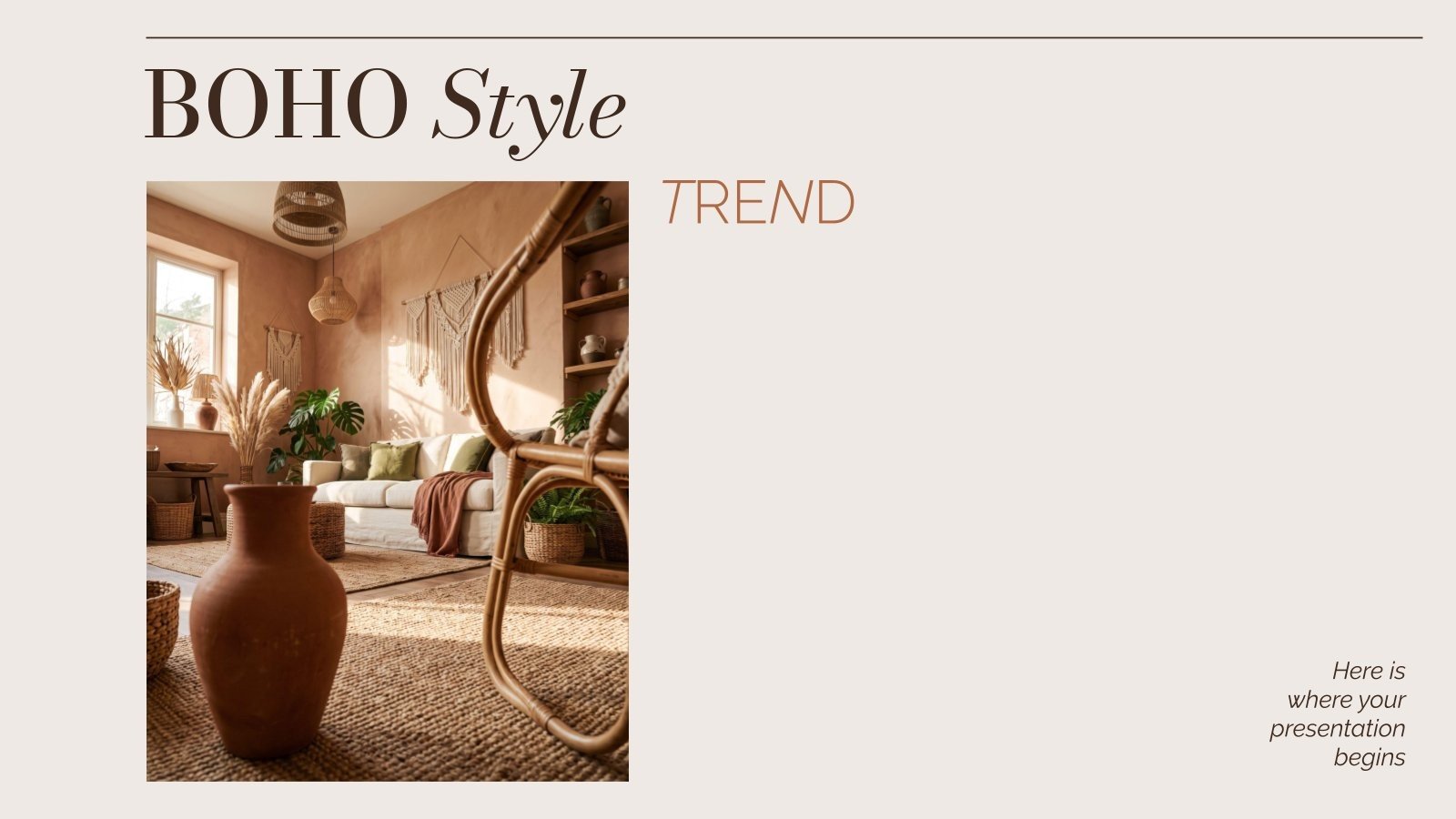Tendance style bohème Modèles de présentation