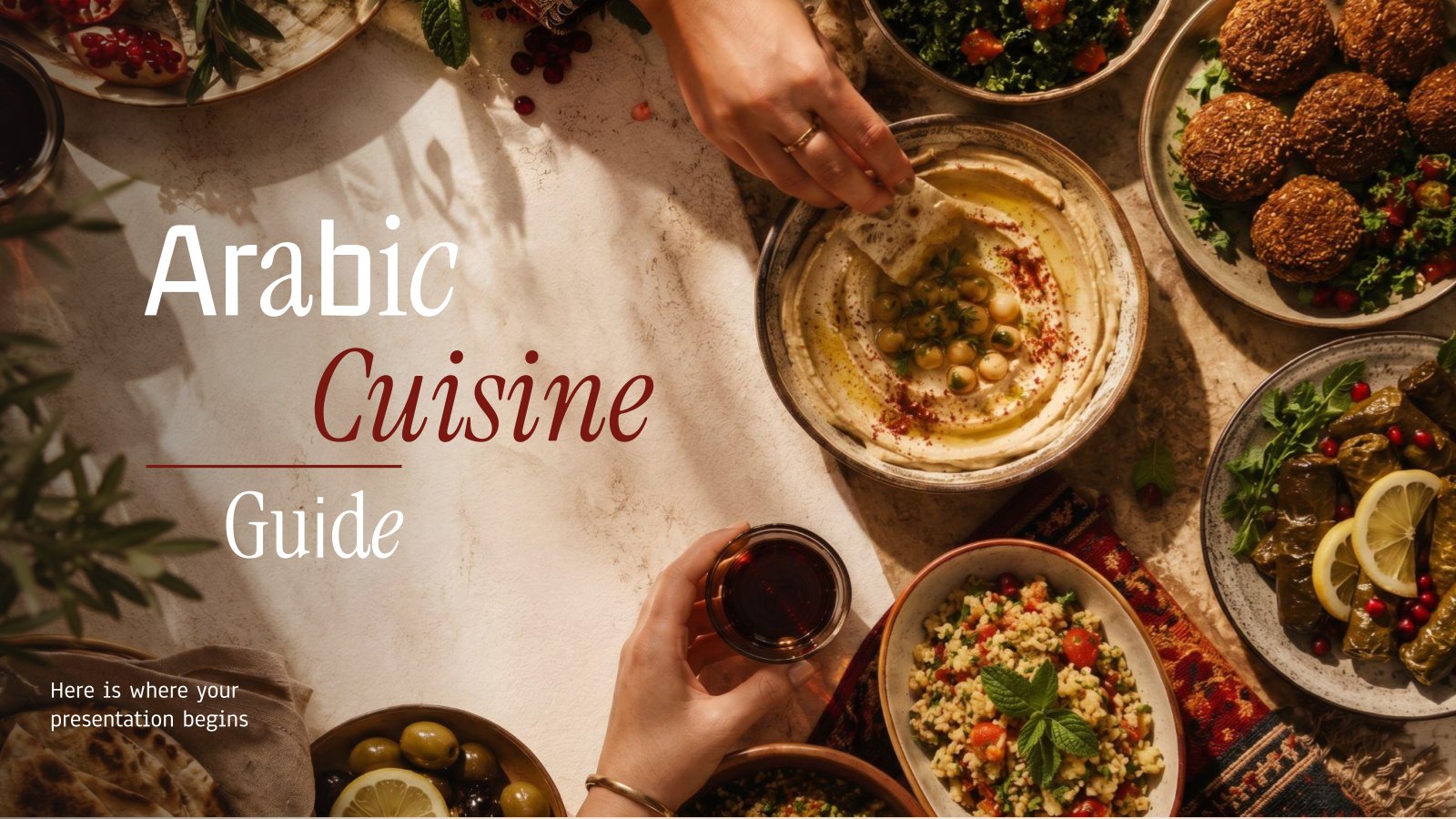 Arabic Cuisine Guide presentation template 