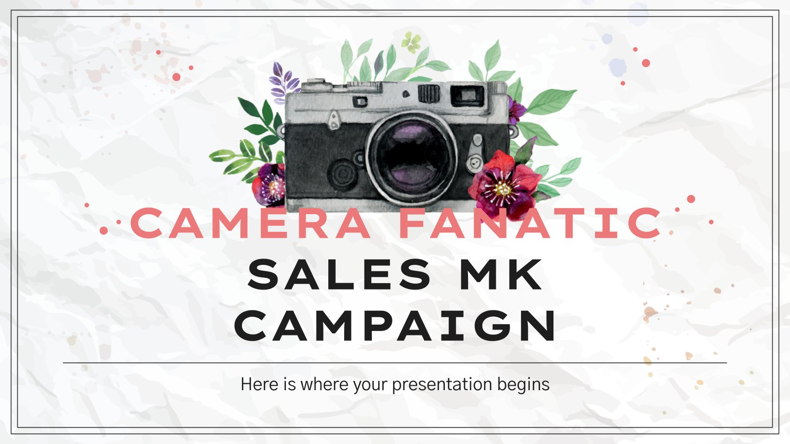 Camera Fanatic Sales MK Campaign presentation template 