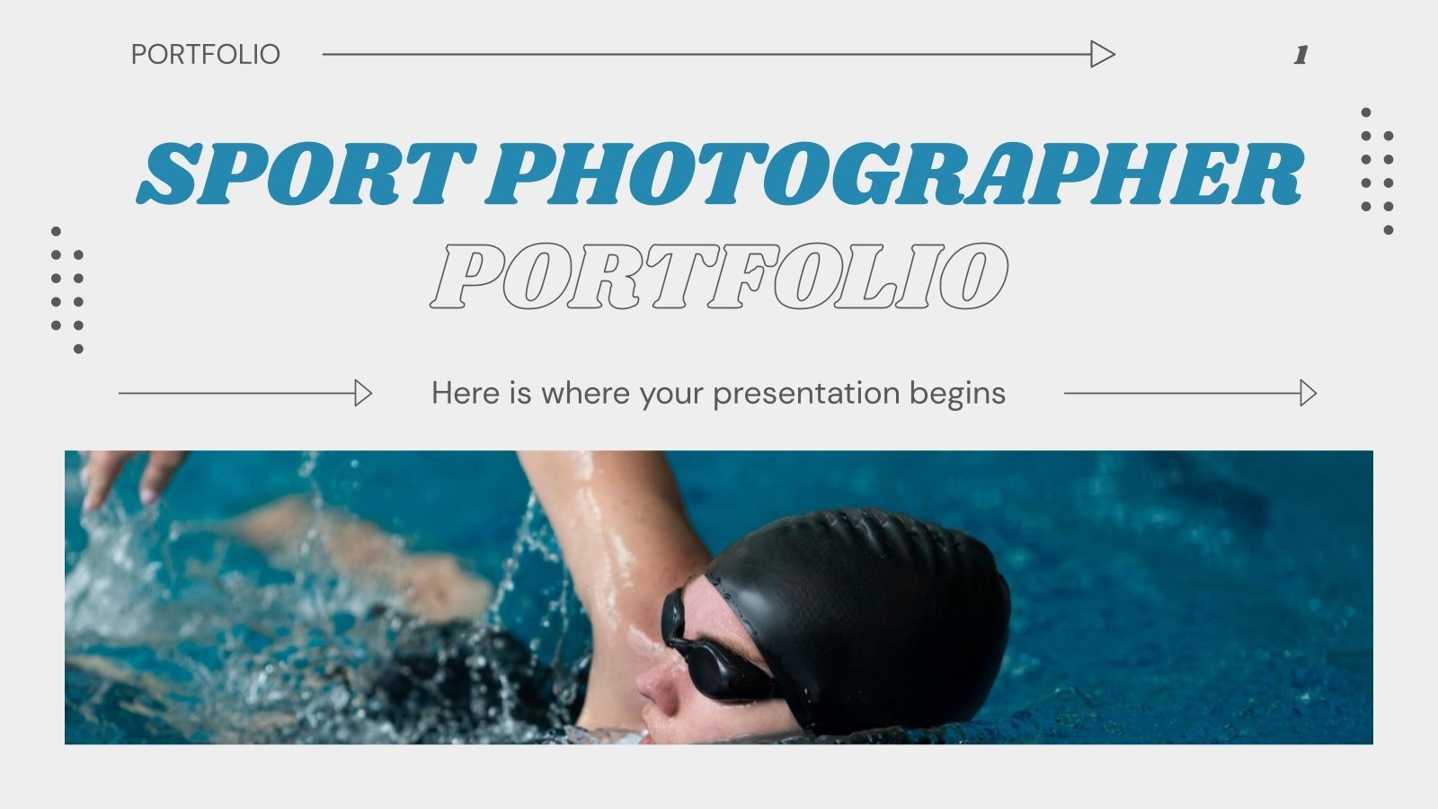 Sport Photographer Portfolio presentation template 