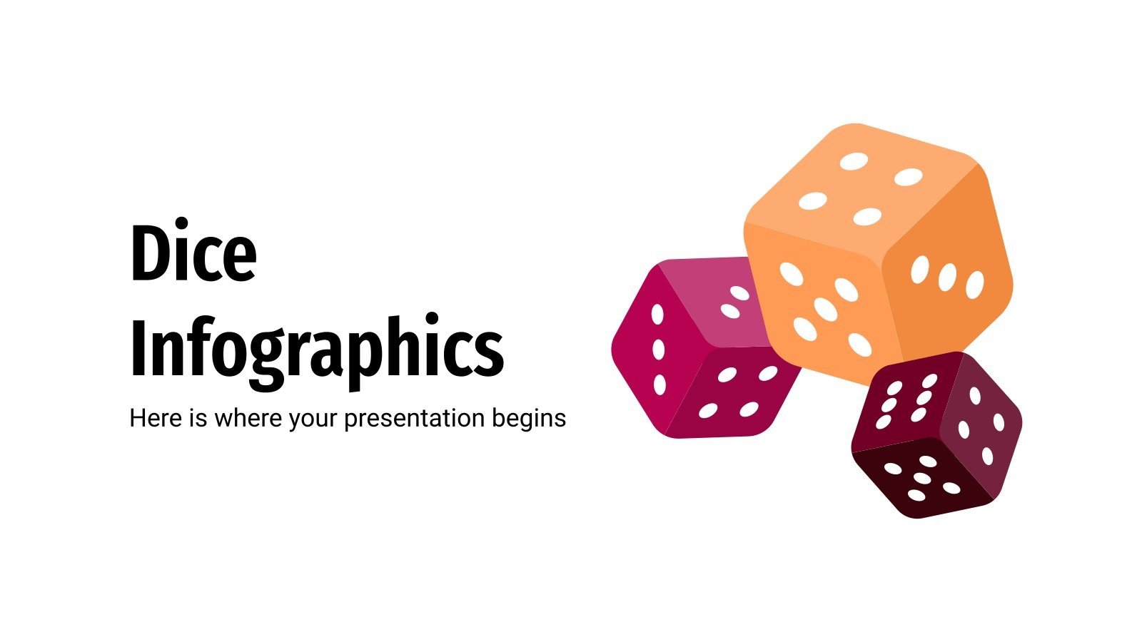 Free Dice Infographics for Google Slides & PowerPoint template
