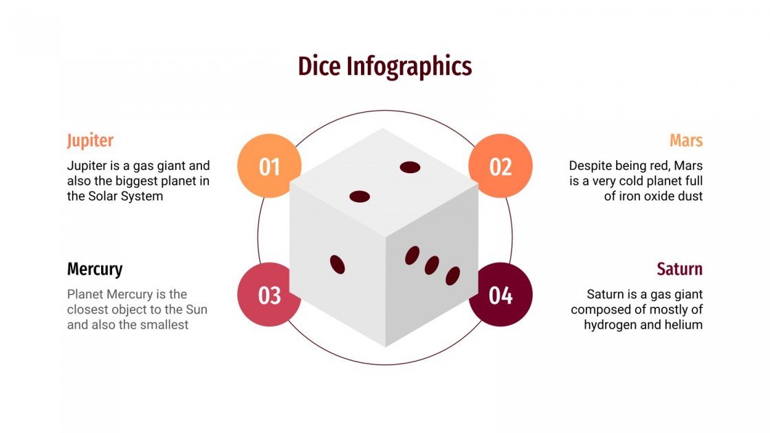 Free Dice Infographics for Google Slides & PowerPoint template