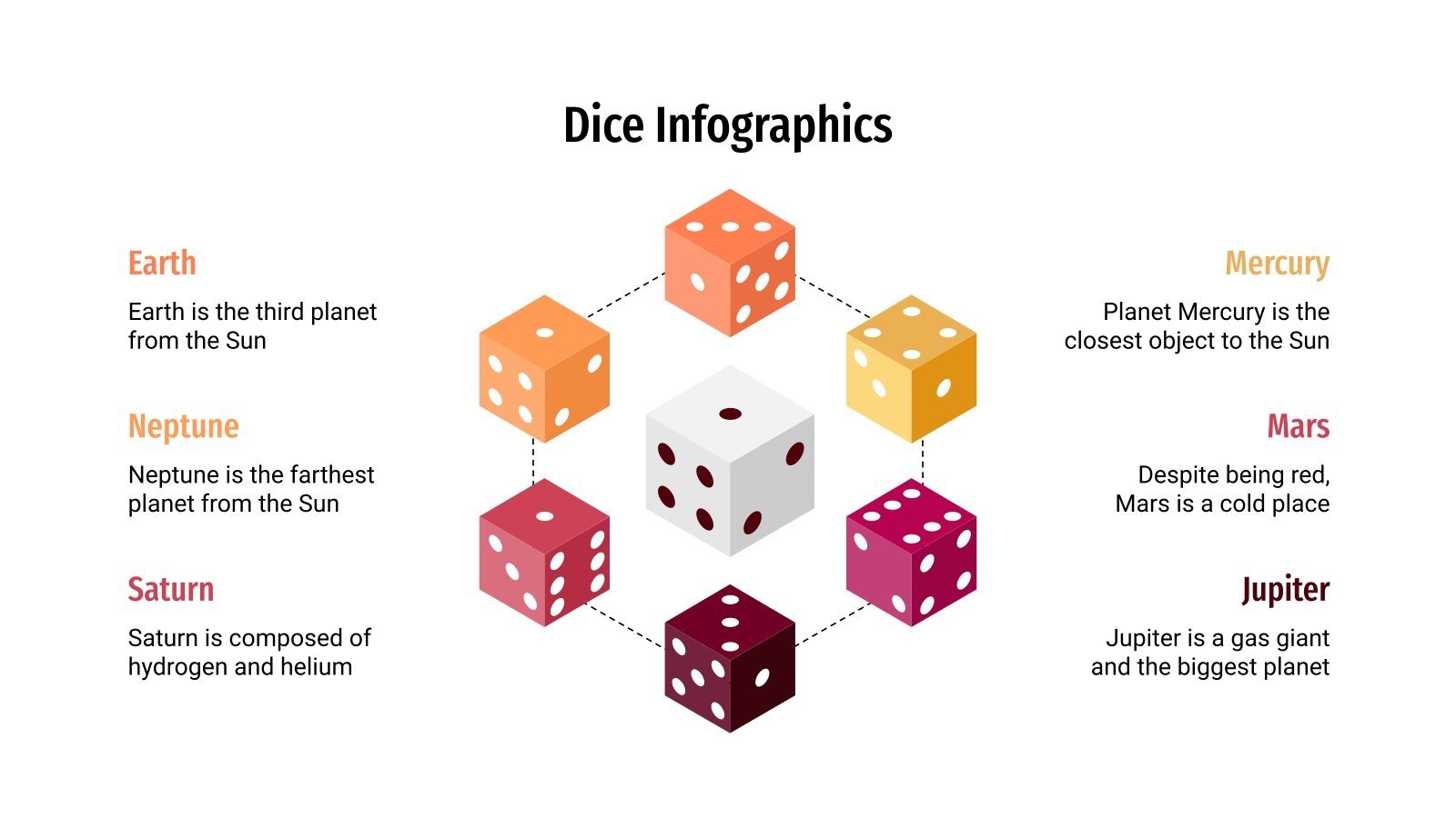 Free Dice Infographics for Google Slides & PowerPoint template