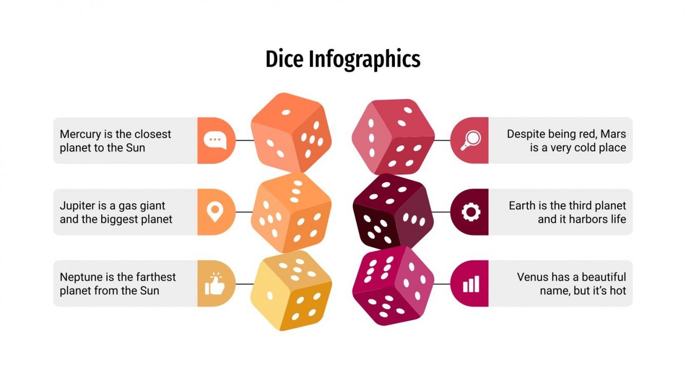 Free Dice Infographics for Google Slides & PowerPoint template