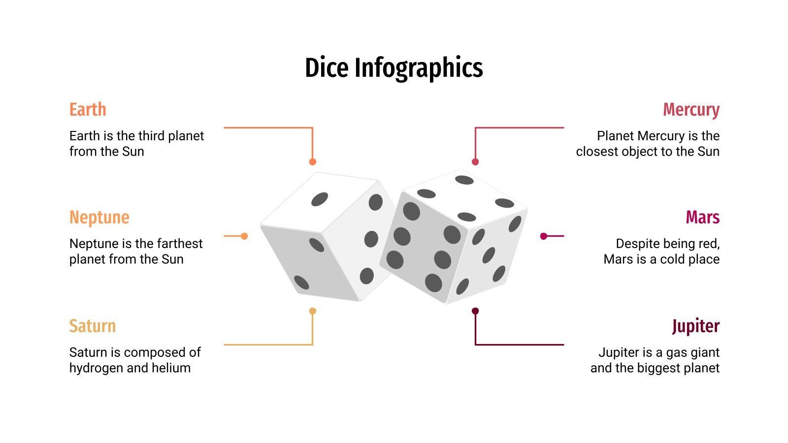 Free Dice Infographics for Google Slides & PowerPoint template