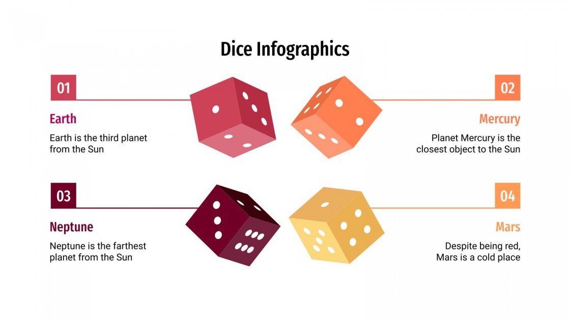 Free Dice Infographics for Google Slides & PowerPoint template