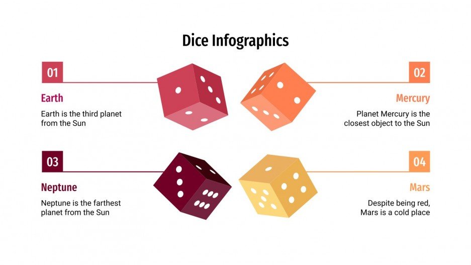 Free Dice Infographics for Google Slides & PowerPoint template