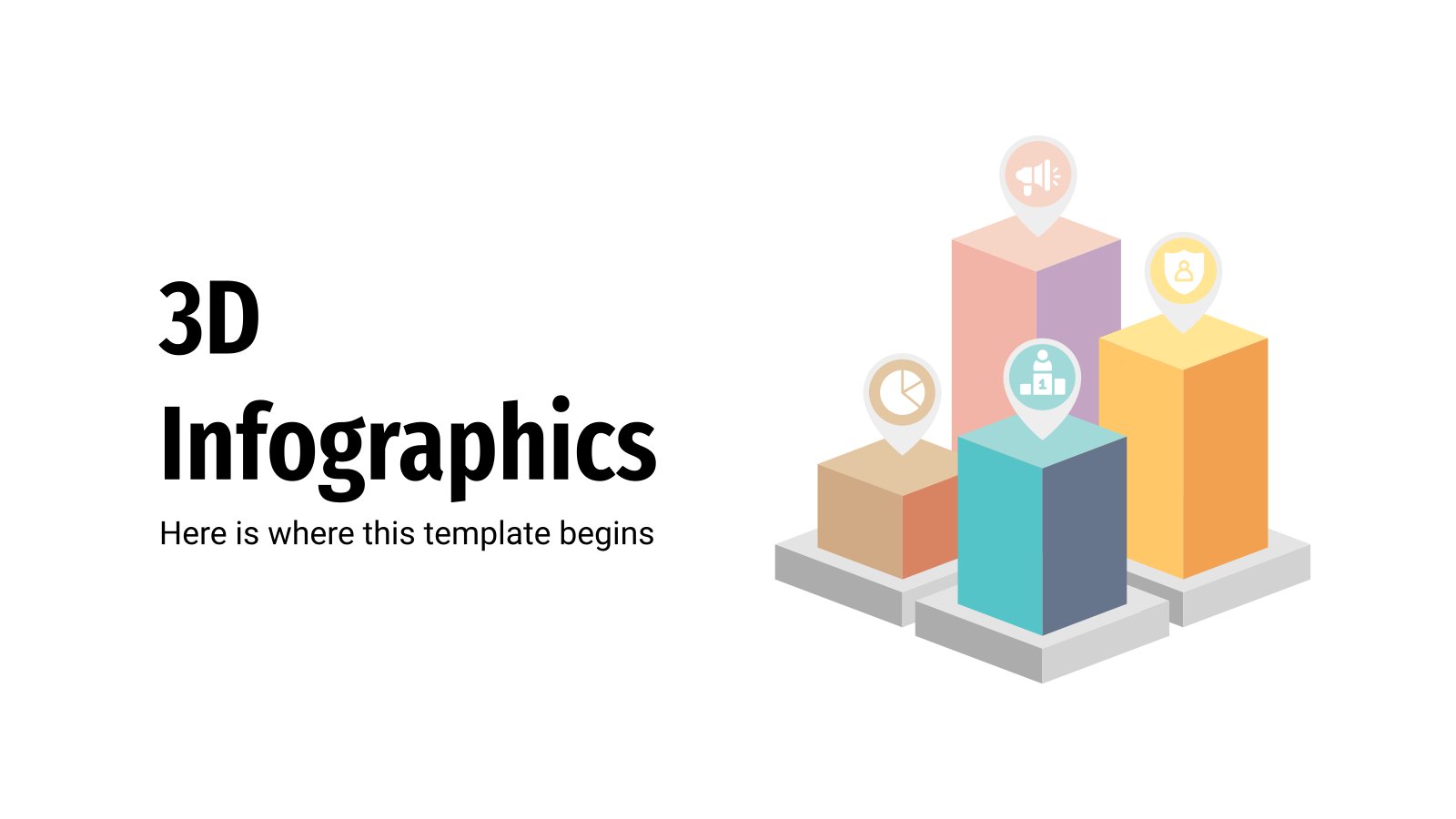 Modelo de apresentação Infográficos em 3D