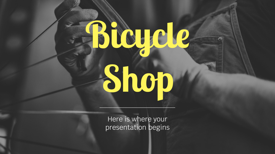 Bicycle Shop presentation template 