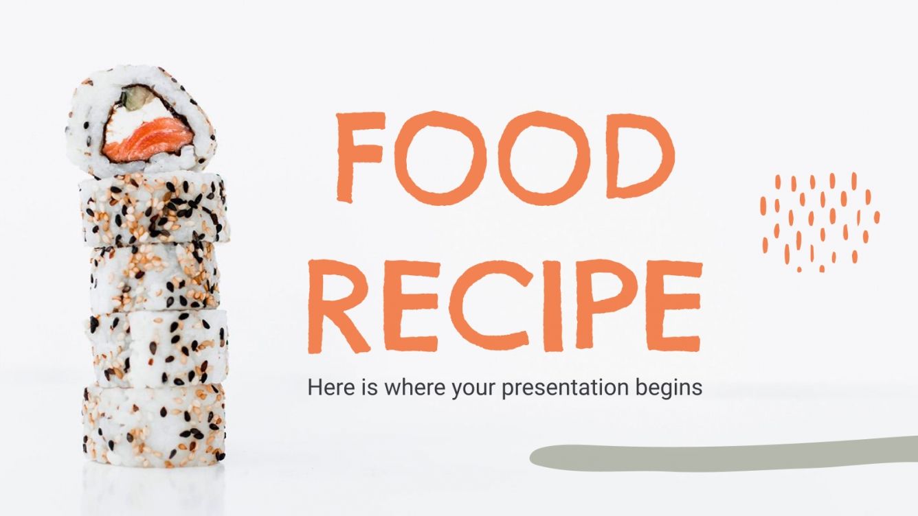 Food Recipe Google Slides theme and PowerPoint template