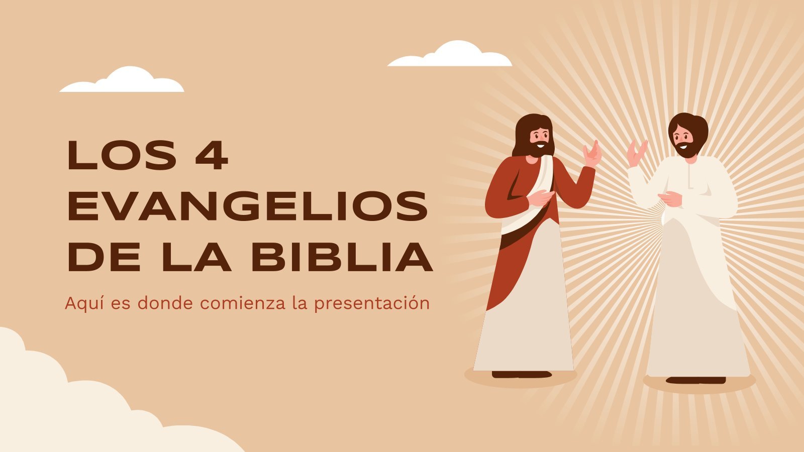 Die vier Evangelien der Bibel Präsentationsvorlage