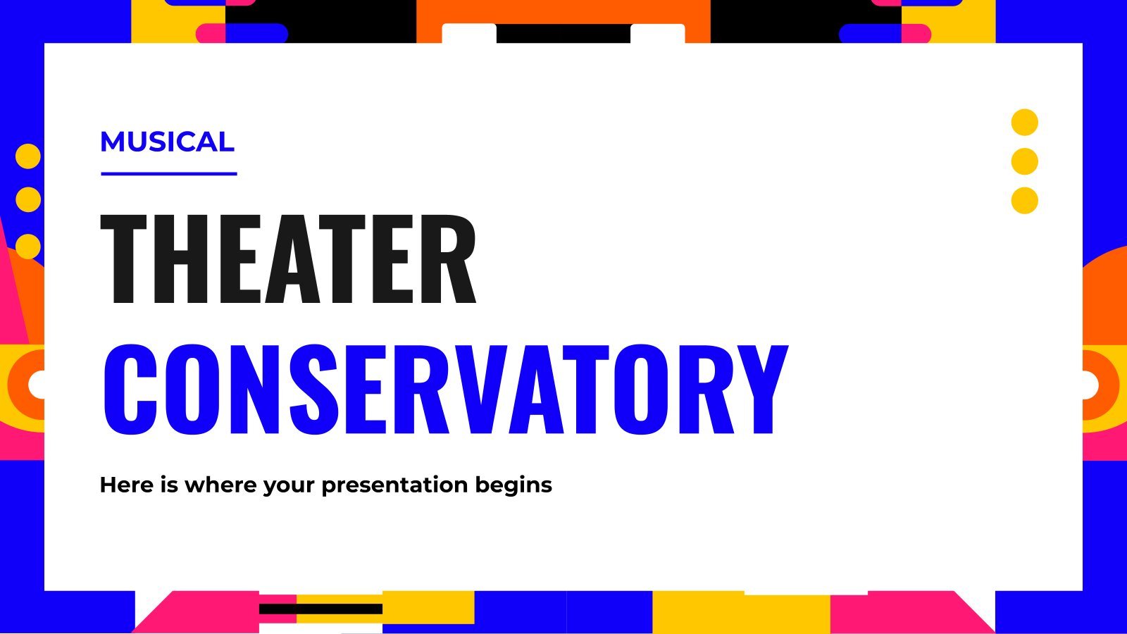 Musical Theater Conservatory presentation template 