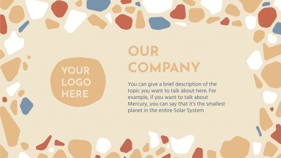 Cool Cream Background Pitch Deck presentation template 