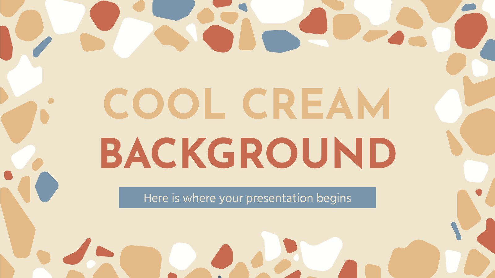 Cool Cream Background Pitch Deck presentation template 