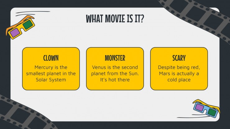 Devinez le film ! Modèles de présentation