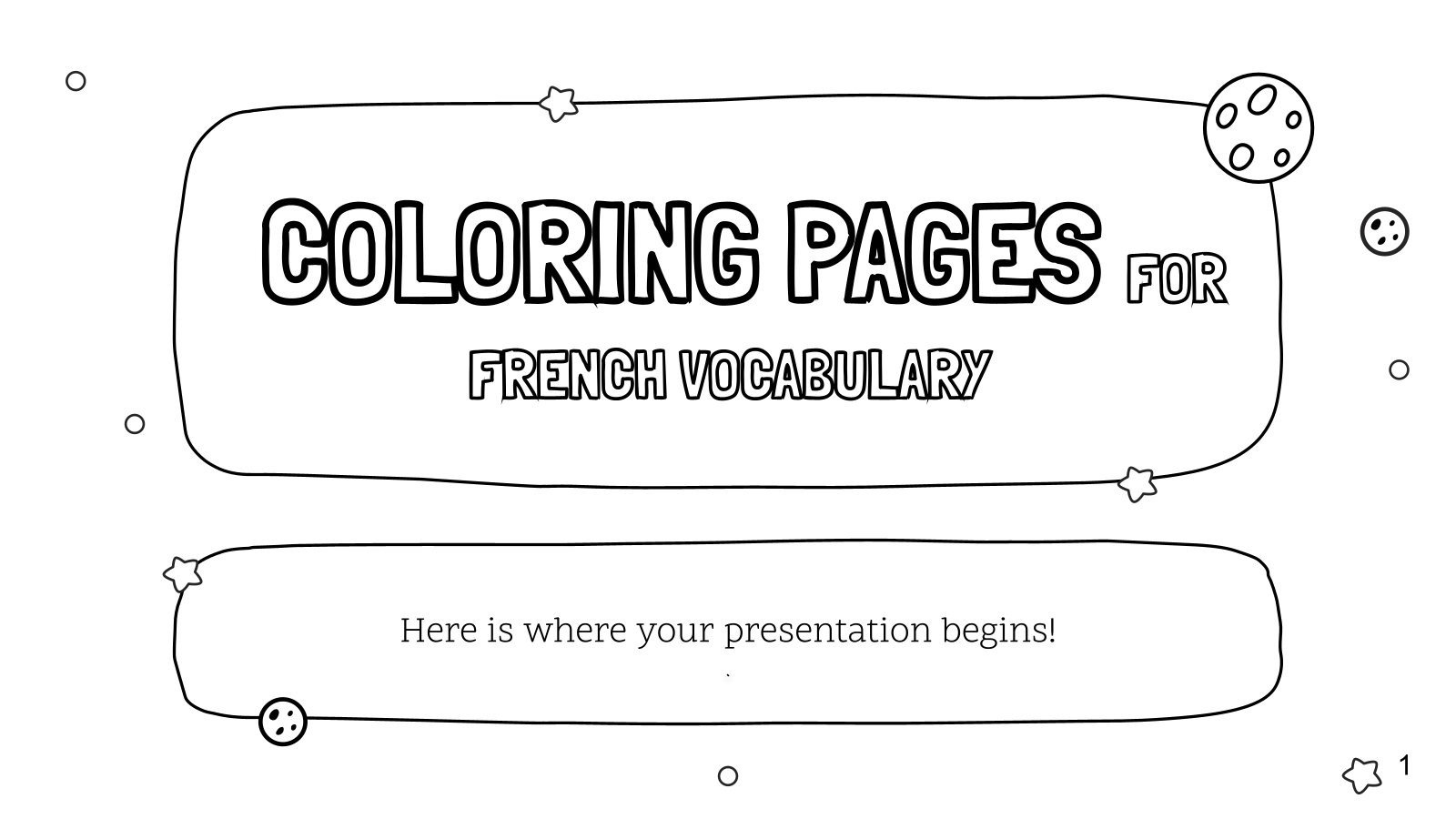 Vocabulaire français à colorier | Google Slides et PPT