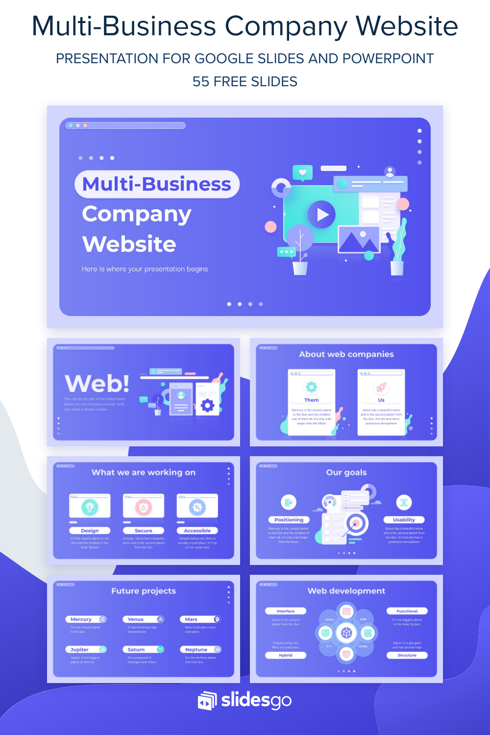 Multi-Business Company Website | Google Slides & PowerPoint