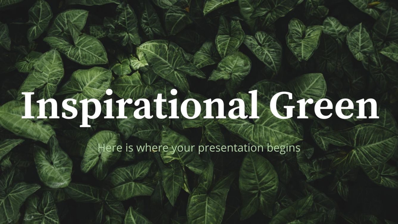Modèles gratuits Google Slides et PowerPoint verts