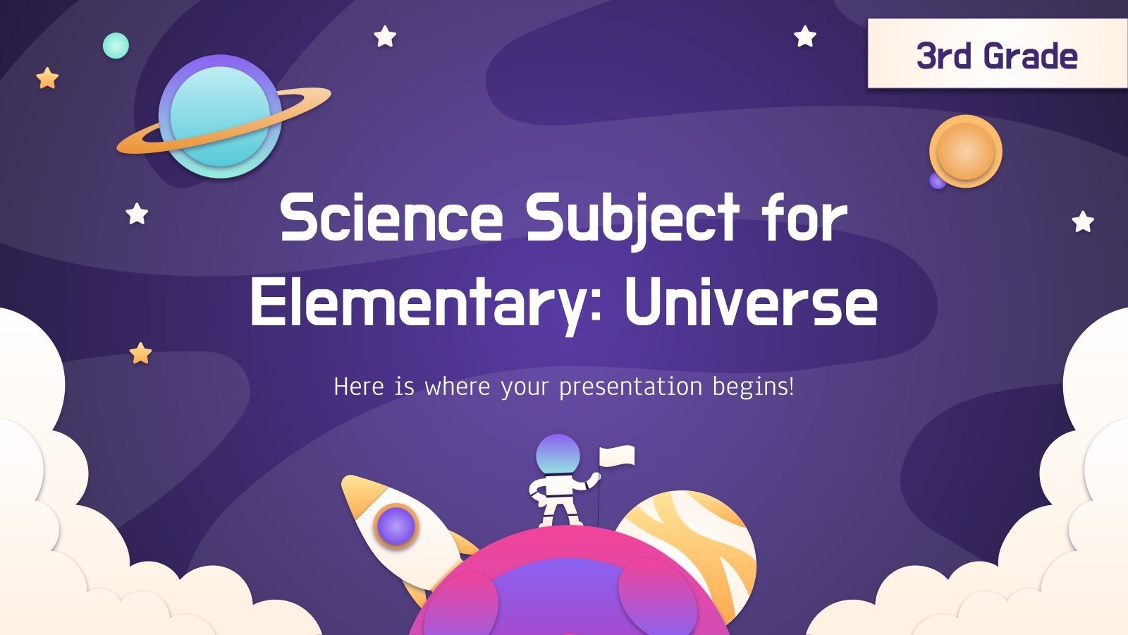 Cours de sciences pour l’école primaire : l’univers Modèles de présentation