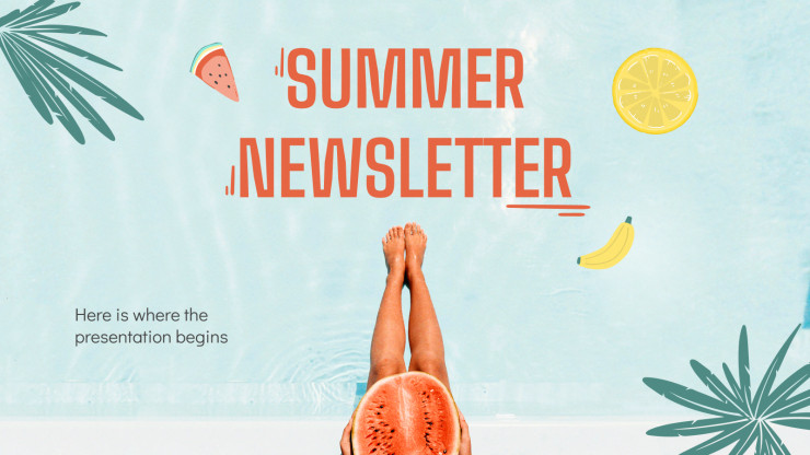 Modelo de apresentação Newsletter de verão