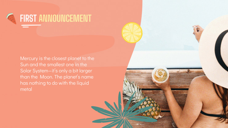 Modelo de apresentação Newsletter de verão