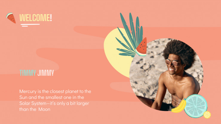 Modelo de apresentação Newsletter de verão