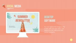 Modelo de apresentação Newsletter de verão