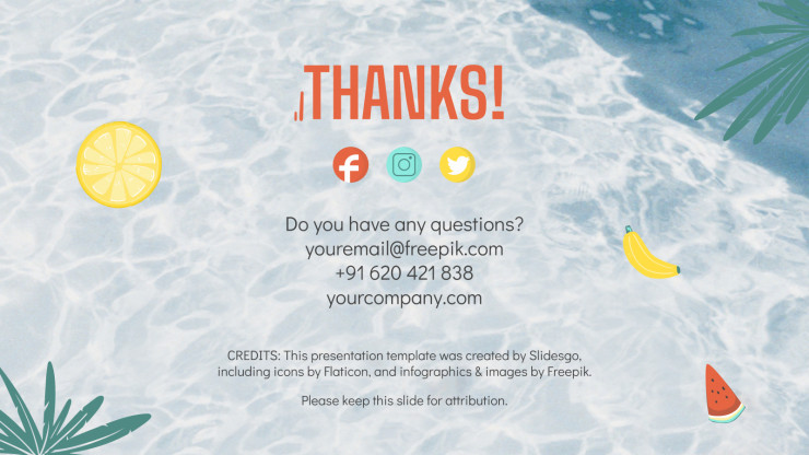 Modelo de apresentação Newsletter de verão
